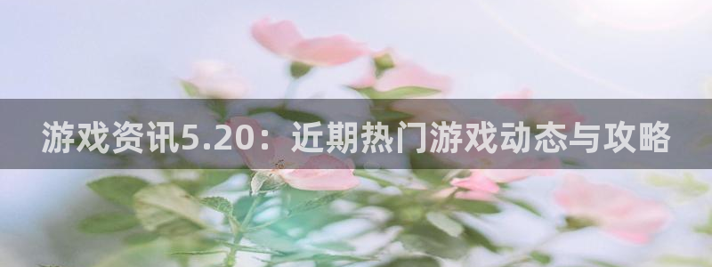 赢咖娱乐登录地址：游戏资讯5.20：近期热门游戏动态与攻略