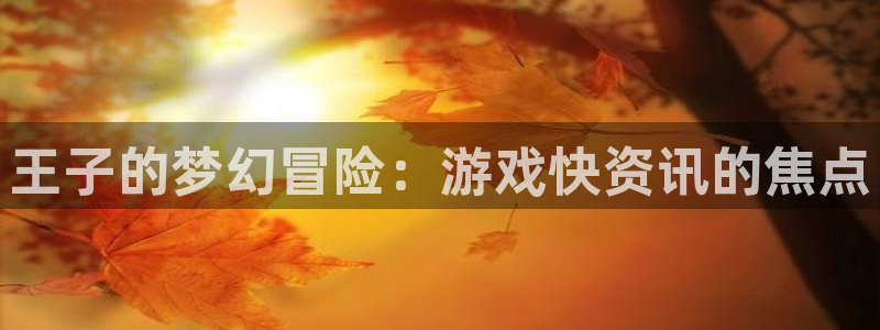 赢咖娱乐在线登录：王子的梦幻冒险：游戏快资讯的焦点